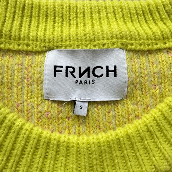 Excellent condition FRNCH Women's Sweater, size small, pink and yellow! - Picture 7 of 13